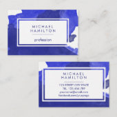 青水モダン色飛沫 名刺 (正面/裏面)