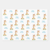 青水彩小馬 ラッピングペーパーシート (正面2)