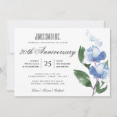 青水彩花卉企业派对活动 招待状 (正面)