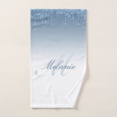 青水滴グリッターバスタオルセット バスタオルセット (ハンドタオル)