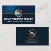 青水滴銅水栓配管工事請負業者 名刺 (正面/裏面)