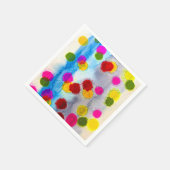 青水玉模様水彩抽象芸術 スタンダードカクテルナプキン (角)