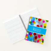 青水玉模様水彩抽象芸術 ノートブック (内部)