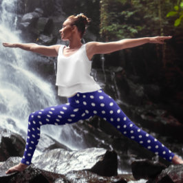 青水玉模様 レギンス