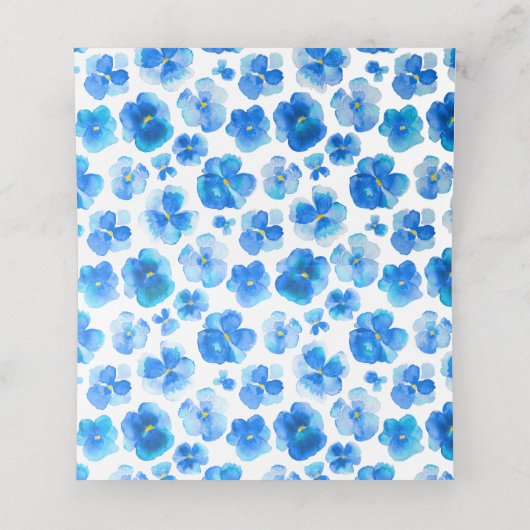 青水色フローラの結婚イベント座席表 プレイスカード (内部開封)