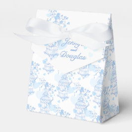 青水鳥テントボックスという結婚式の引き出物 フェイバーボックス