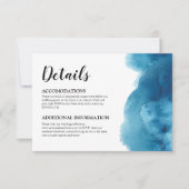 青波のオーシャン ウォーターカラー 詳細カード挿入 サンキューカード (正面)