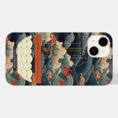 青波モノグラムラーメン Case-Mate iPhoneケース (裏面 (横))