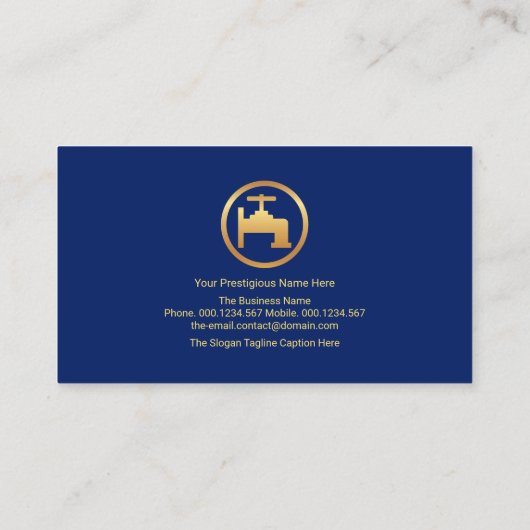 青洪水水金ゴールド水栓画層給排水衛生設備 名刺 (裏面)