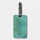 青海と海馬と花咲き ラゲッジタグ (裏面縦)