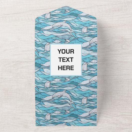 青海ステンドグラス オールインワン招待状 (外側)