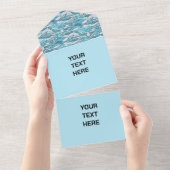 青海ステンドグラス オールインワン招待状 (貼ってはがせる)