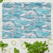 青海ステンドグラス キッチンタオル (折り畳み)