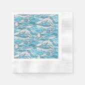 青海ステンドグラス 縁ありカクテルナプキン (正面)