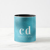 青海ホワイトモノグラム名 マグカップ (中央)