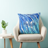 青海モノグラムの波 クッション (椅子)