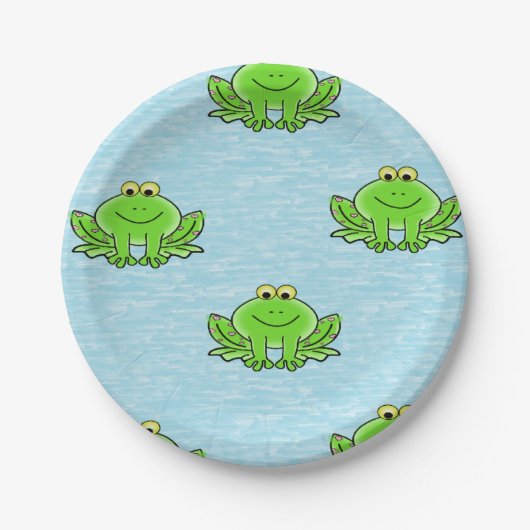 青海原にカエル ペーパープレート (正面)