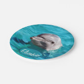 青海原の写真のイルカ ペーパープレート (アングル)