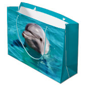 青海原の写真のイルカ ラージペーパーバッグ (裏面アングル)