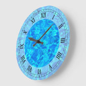 青海原の背景の柱時計 ラージ壁時計 (傾斜)