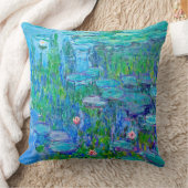 青海原ユリの池のMonetの新しいファインアート クッション (ブランケット)