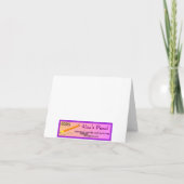 青海原ユリの花の悔やみや弔慰カード(notecard) カード (裏面)