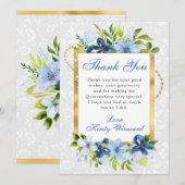 青海夏花金ゴールドキンセアニェラ サンキューカード (正面/裏面)