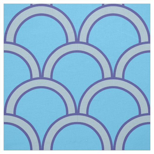 青海日本の伝統的波パターン ファブリック (見本)