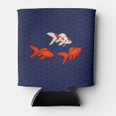 青海波の金魚ファンテール日本の 缶クーラー (正面)