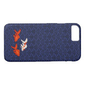 青海波の金魚ファンテール日本の Case-Mate iPhoneケース (裏面(横))