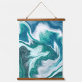 青海波抽象芸術流体アート 吊り下げ型タペストリー (正面2)