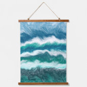 青海波抽象芸術流体アート 吊り下げ型タペストリー (正面3)