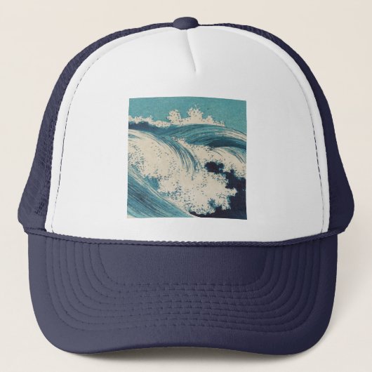 青海波日本の木版 キャップ (正面)