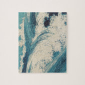 青海波日本の木版 ジグソーパズル (縦)