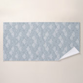 青海波海波日本の青パターン バスタオル (バスタオル)