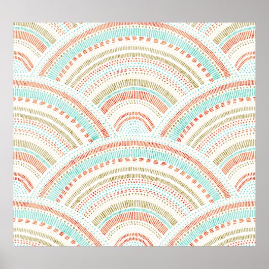 青海波:ヴィンテージ波形 ポスター (正面)