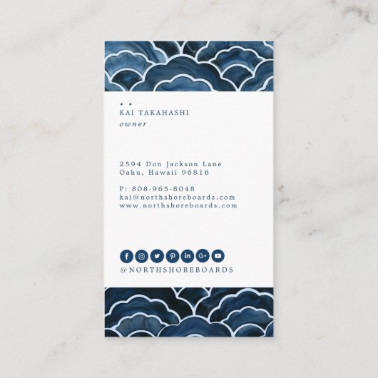 青海波 名刺 (裏面)