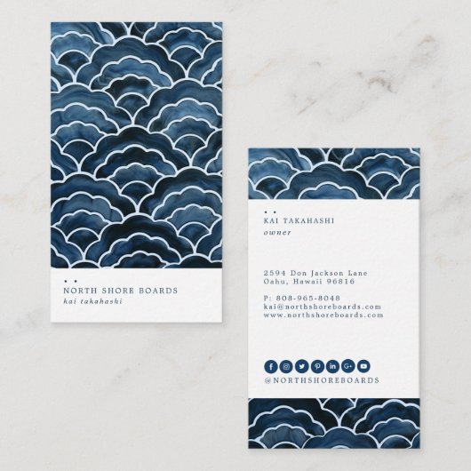 青海波 名刺 (正面/裏面)