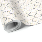 青海波 日本の波 ラッピングペーパー (ロールコーナー)