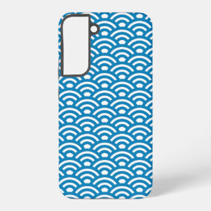 青海波 波 日本 青と白 SAMSUNG GALAXY S22+ケース