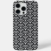 青海波 波 日本 黒と白 Case-Mate iPhoneケース (裏面)