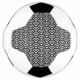 青海波 波 白黒 サッカーボール