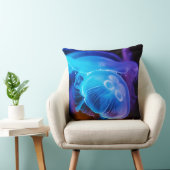 青海白熱［赤熱］光を放つクラゲ装飾用クッション クッション (椅子)