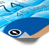 青海鯨男の赤ちゃん誕生の状態標識 ポスター (角)