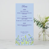 青淡い色のい忘れMe Not Flowersのメ結婚ニュー・カード 招待状 (スタンド正面)