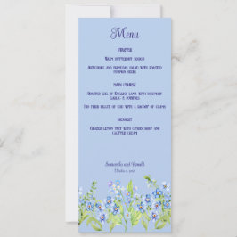 青淡い色のい忘れMe Not Flowersのメ結婚ニュー・カード 招待状