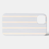青淡い色のとベージュの五つストライプのパターン Case-Mate iPhoneケース (裏面 (横))