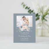 青淡い色のと埃のバラフローラ日付の保存 案内ポストカード (スタンド正面)