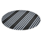 青淡い色のと炭の五つストライプ柄 カッティングボード (角)