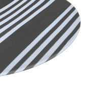 青淡い色のと炭の五つストライプ柄 カッティングボード (角)